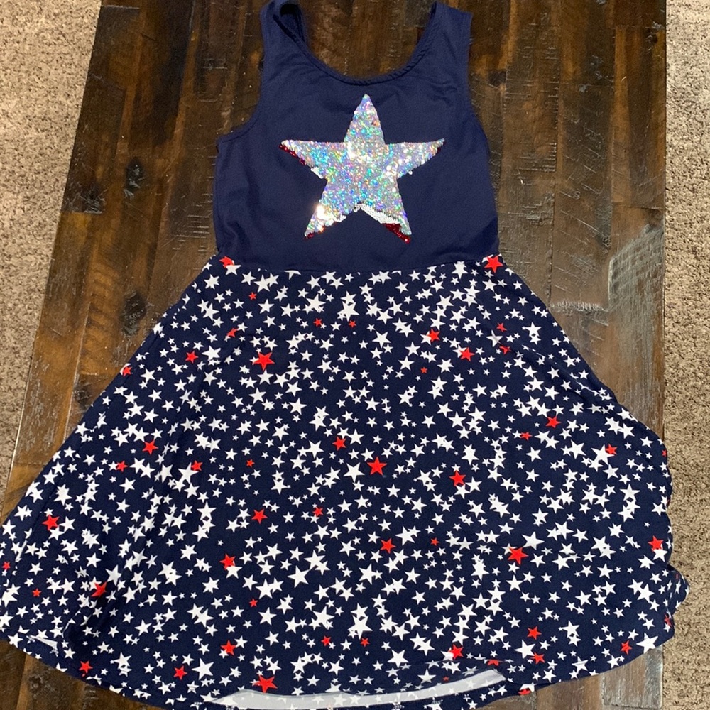 Red, white & blue stars dress